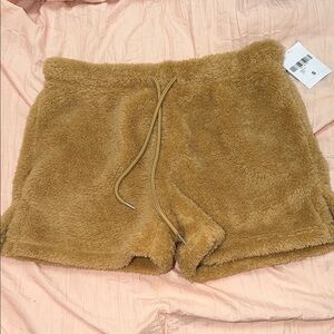Forever 21 Tan Fuzzy Shorts